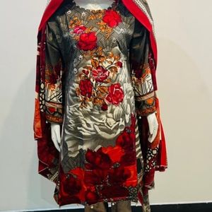 Pakistani shalwar kameez stitched with dupatta Zara meer linen medium